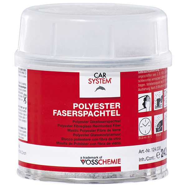 Glass fibre reinforced putty